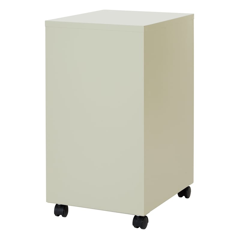 2 Drawer Mobile Locking Metal File Cabinet in Tan