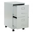 2 Drawer Mobile Locking Metal File Cabinet in Gray