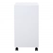 2 Drawer Mobile Locking Metal File Cabinet in White