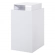 3 Drawer Locking Metal File Cabinet w/ Top Shelf in White