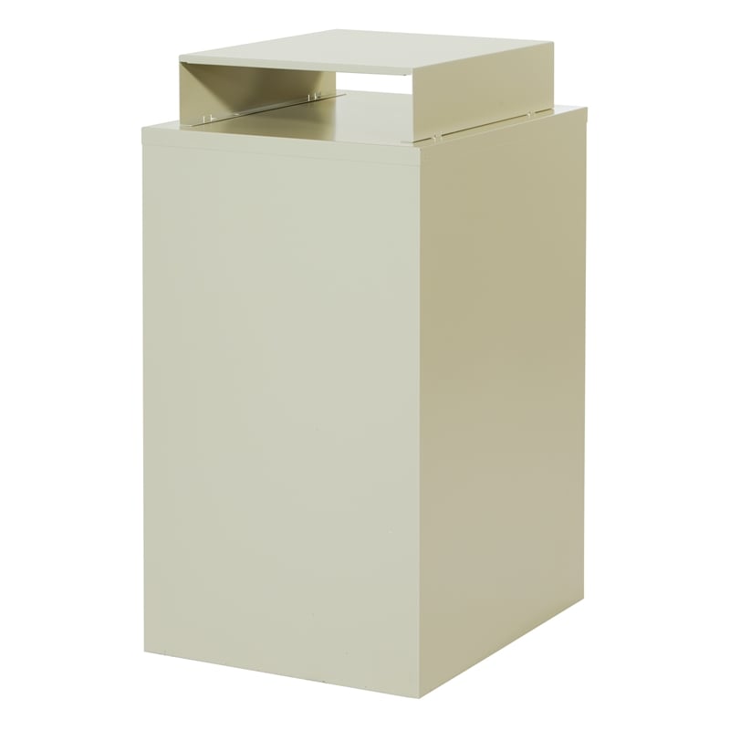 3 Drawer Locking Metal File Cabinet w/ Top Shelf in Tan