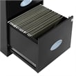 3 Drawer Locking Metal File Cabinet w/ Top Shelf in Black