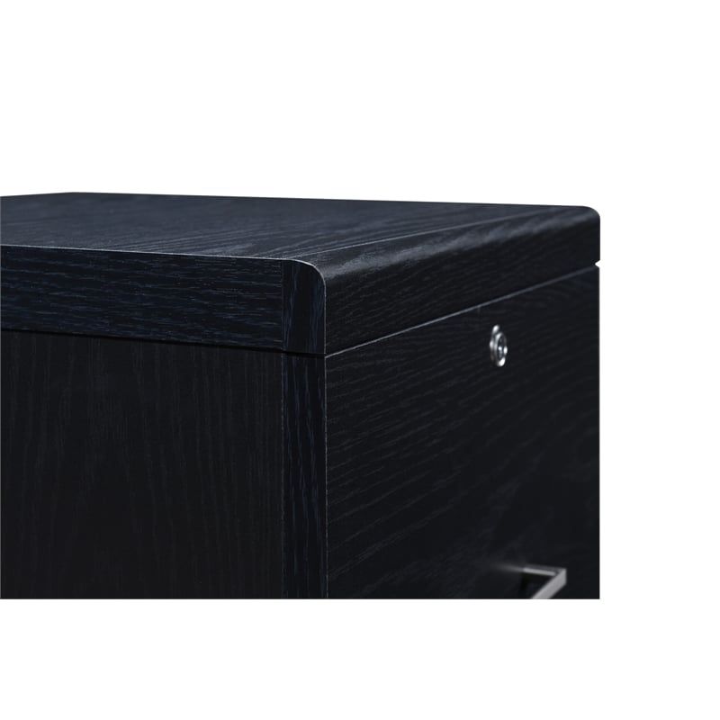 Alpine 2-Drawer Engineered Wood  Vertical File with Lockdowel  in Black