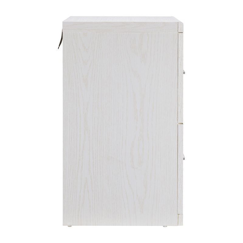 Alpine 2-Drawer Engineered Wood Vertical File with Lockdowel in White Finish