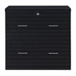 Alpine 2-Drawer Engineered Wood Lateral File with Lockdowel  in Black Finish