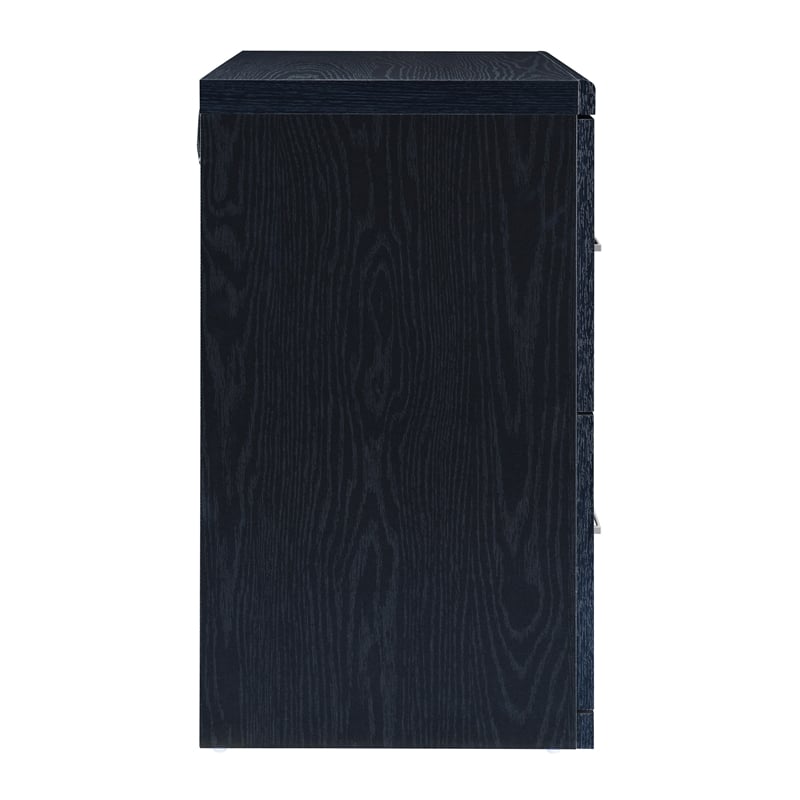 Alpine 2-Drawer Engineered Wood Lateral File with Lockdowel  in Black Finish