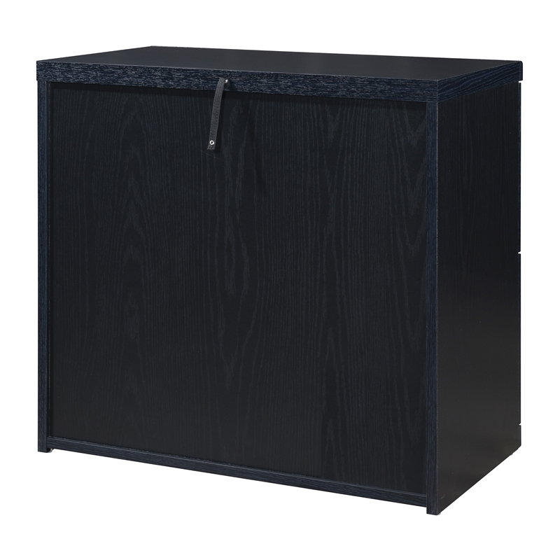 Alpine 2-Drawer Engineered Wood Lateral File with Lockdowel  in Black Finish