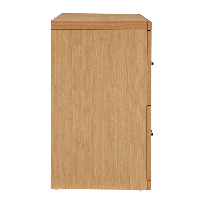 Alpine 2-Drawer Engineered Wood Lateral File with Lockdowel  in Natural Finish