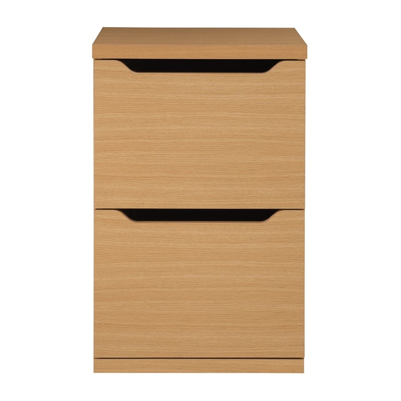 Denmark 2-Drawer Engineered Wood Vertical File with Lockdowel  in Natural Finish