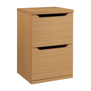 denmark 2-drawer engineered wood vertical file with lockdowel  in natural finish