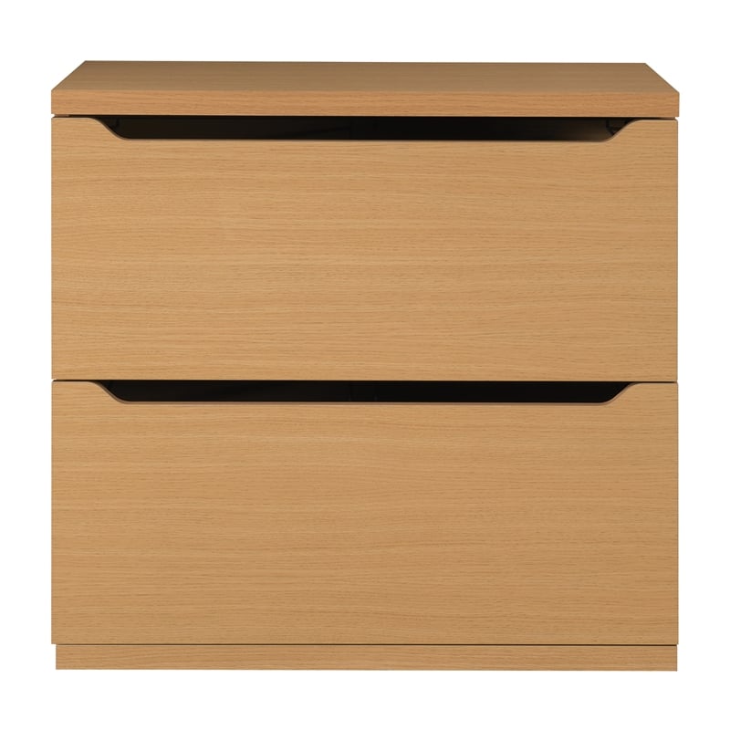 Denmark 2-Drawer Engineered Wood Lateral File with Lockdowel  in Natural Finish