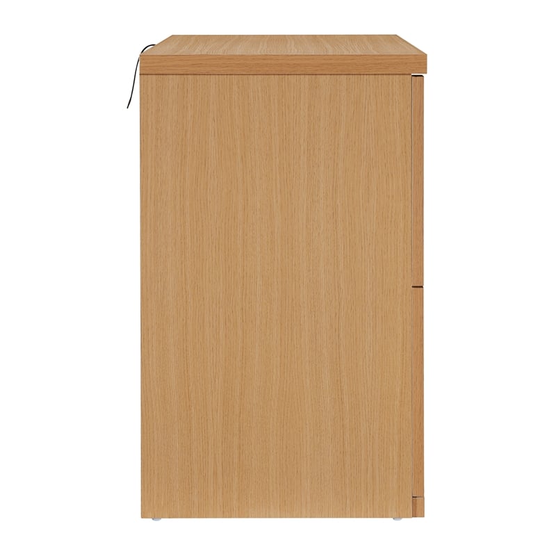 Denmark 2-Drawer Engineered Wood Lateral File with Lockdowel  in Natural Finish