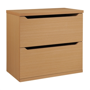 denmark 2-drawer engineered wood lateral file with lockdowel  in natural finish