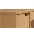 Denmark Engineered Wood Executive Desk with Power in Natural Finish