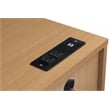 Denmark Engineered Wood Executive Desk with Power in Natural Finish