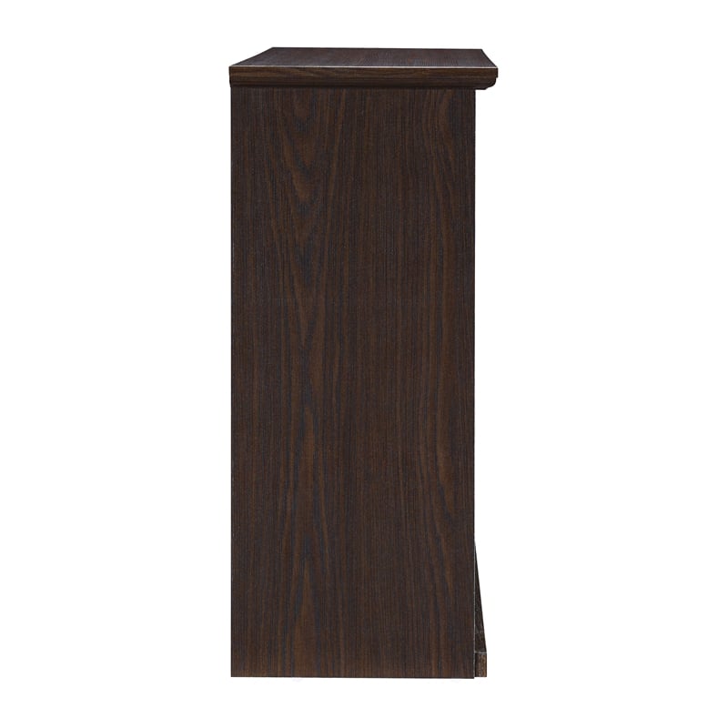Jefferson 3-Shelf Engineered Wood Bookcase with Lockdowel in Espresso Finish