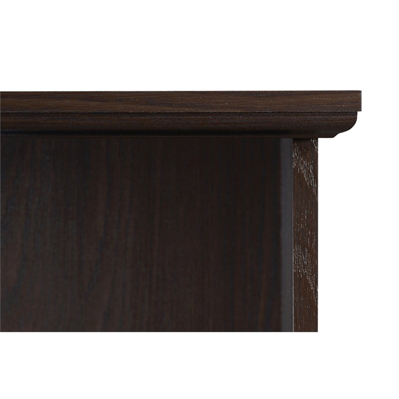 Jefferson 3-Shelf Engineered Wood Bookcase with Lockdowel in Espresso Finish
