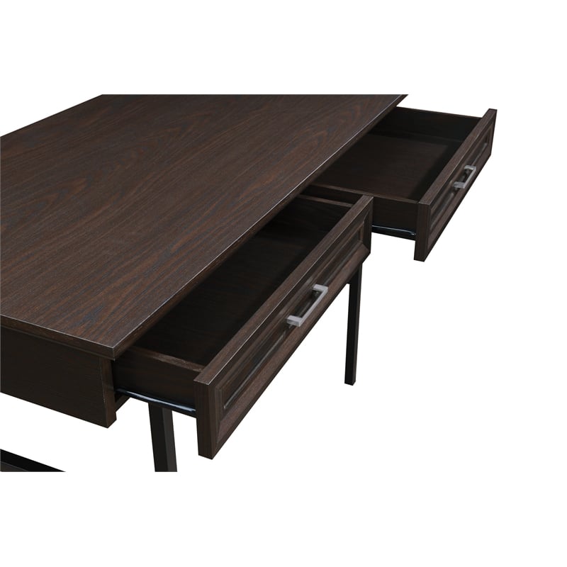 Jefferson Engineered Wood Writing Desk with Lockdowel in Espresso Finish