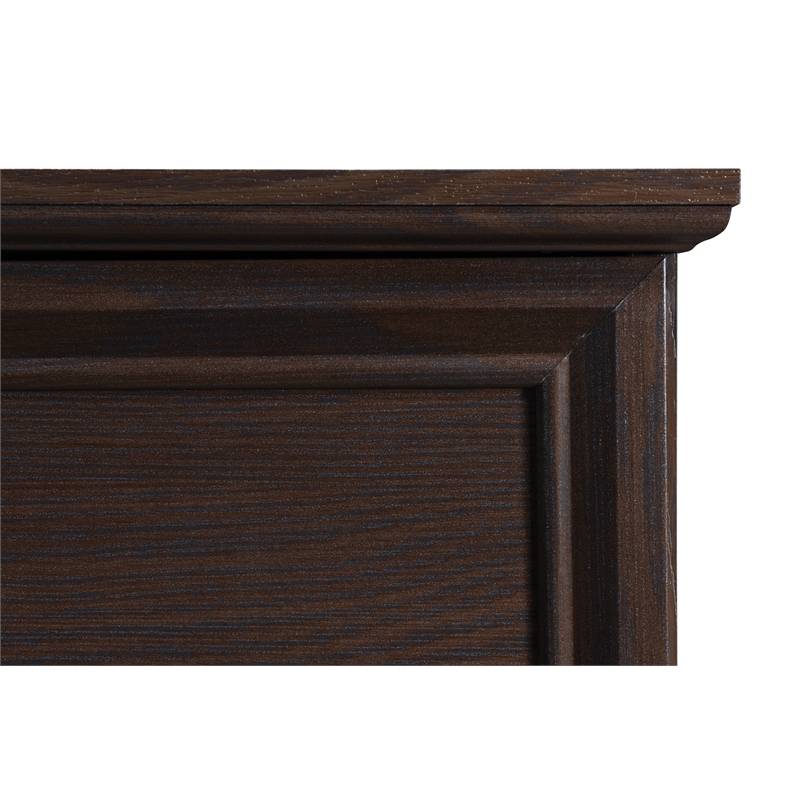 Jefferson Engineered Wood Executive Desk with Power in Espresso Finish