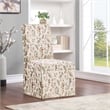 Adalynn Slipcover Dining Chair 2 Pack in Autumn Brown Leaf Fabric