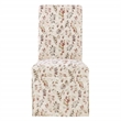 Adalynn Slipcover Dining Chair 2 Pack in Autumn Brown Leaf Fabric