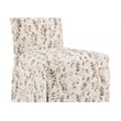Adalynn Slipcover Dining Chair 2 Pack in Autumn Brown Leaf Fabric
