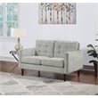Grayburn Mid-Century 2-Cushion Loveseat in Smoke Gray Fabric