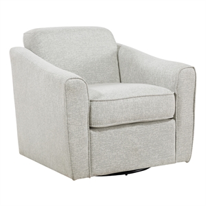 cassie assembled swivel arm chair in gray fabric