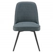 Penton Swivel Chair 2-Pack in Navy Faux Leather with Black Legs