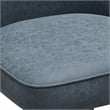 Penton Swivel Chair 2-Pack in Navy Faux Leather with Black Legs