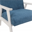 Weldon Armchair in Navy Fabric with Antique White Finished Frame