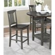 Berkley 5pc Set- Table Chairs in Slate Gray with Wood Stain Finish