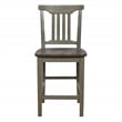 Berkley 5pc Set- Table Chairs in Slate Gray with Wood Stain Finish