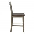 Berkley 5pc Set- Table Chairs in Slate Gray with Wood Stain Finish