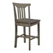 Berkley 5pc Set- Table Chairs in Slate Gray with Wood Stain Finish