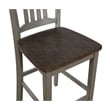 Berkley 5pc Set- Table Chairs in Slate Gray with Wood Stain Finish