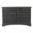 Farmhouse Basics 6 Drawer Dresser 2/CTN in Wood Rustic Black Finish