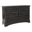 Farmhouse Basics 6 Drawer Dresser 2/CTN in Wood Rustic Black Finish