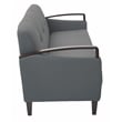 Main Street Sofa in Charcoal Fabric and Dark Espresso Finish Wood Accents