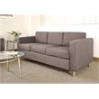 Pacific Sofa in Cement Gray Fabric with Chrome Legs