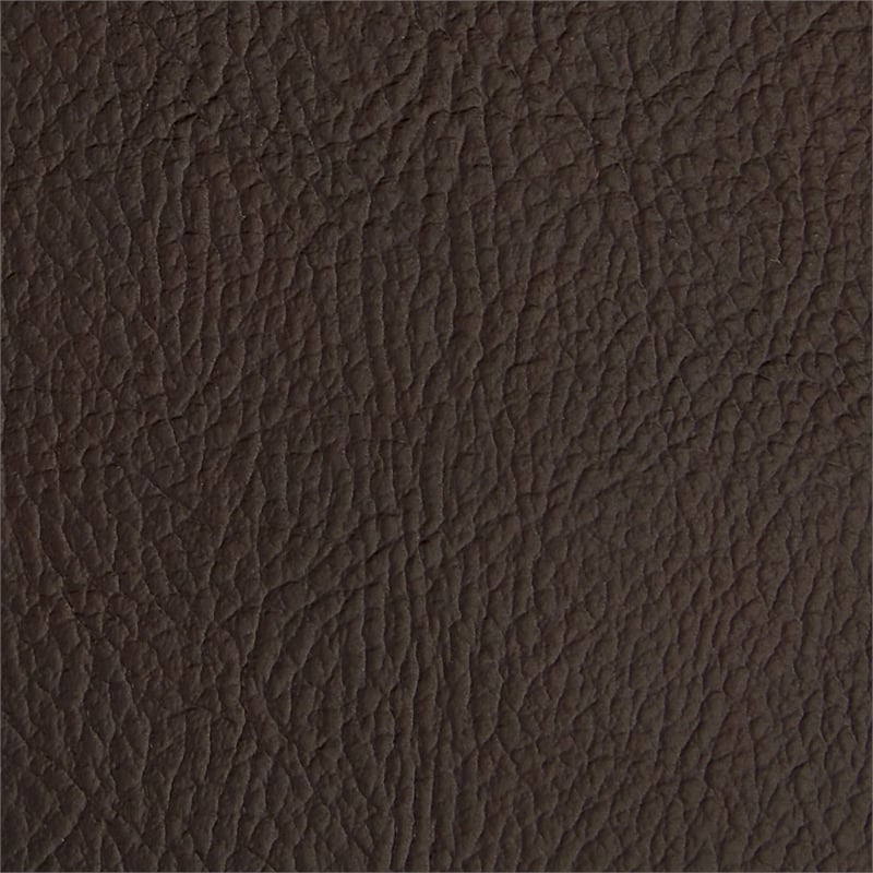 Pacific Easy-Care Espresso Brown Faux Leather Sofa Couch and Silver Color Legs