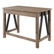 Quinton Writing Desk in Salvage Oak Engineered Wood with Drawer