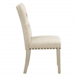 Preston Dining Chair with Antique Bronze Nailheads  in Burlap Tan Fabric