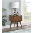 Copenhagen Wood Accent Table with Drawer in Walnut Finish