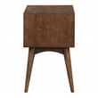 Copenhagen Wood Accent Table with Drawer in Walnut Finish