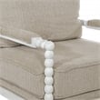 Kaylee Spindle Chair in Linen  White Fabric with Antique White Frame