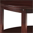 Lane Round Coffee Table with Lower Shelf in Espresso Wood Finish