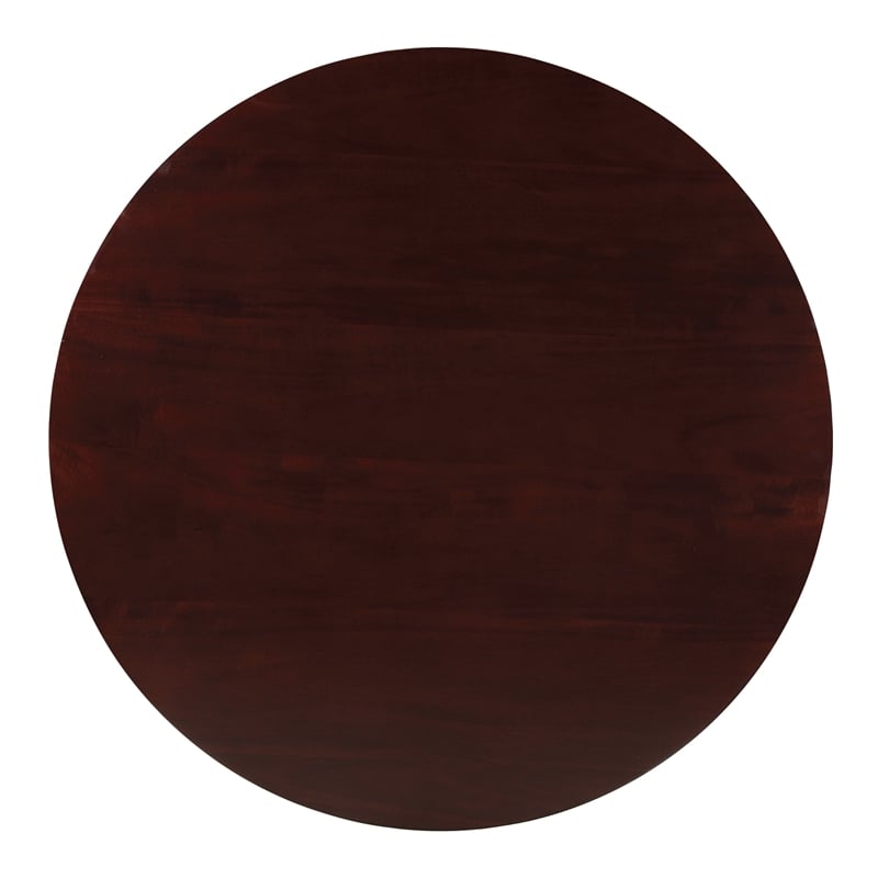 Lane Round Coffee Table with Lower Shelf in Espresso Wood Finish