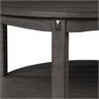 Lane Round Coffee Table with Lower Shelf in Slate Gray Wood Finish