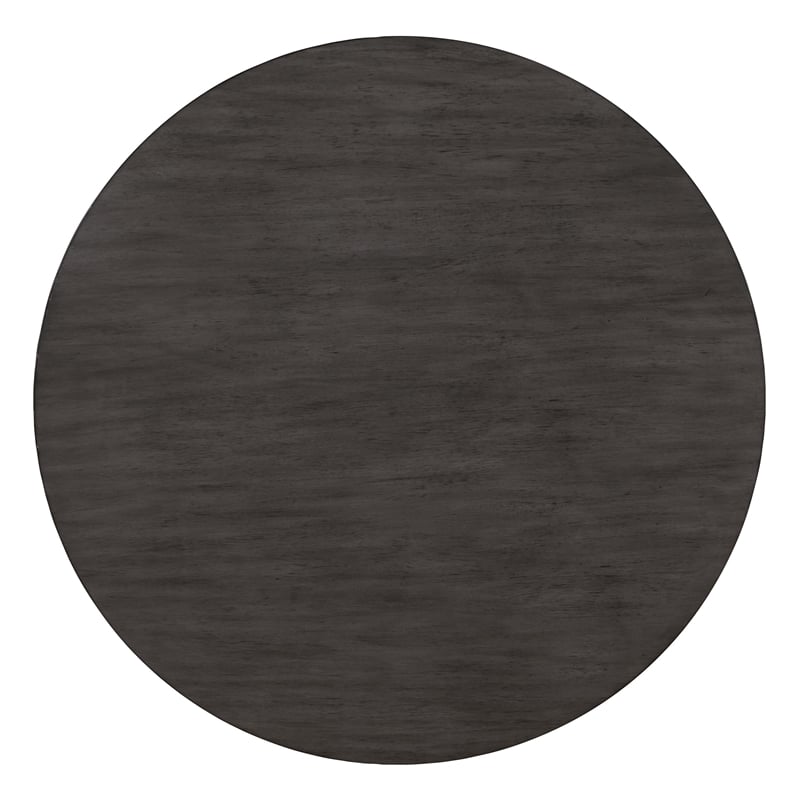 Lane Round Coffee Table with Lower Shelf in Slate Gray Wood Finish